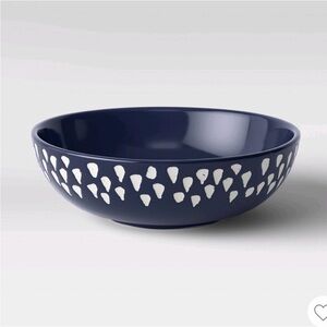 Opalhouse 3"x9" Decorative Ceramic Bowl White/Blue